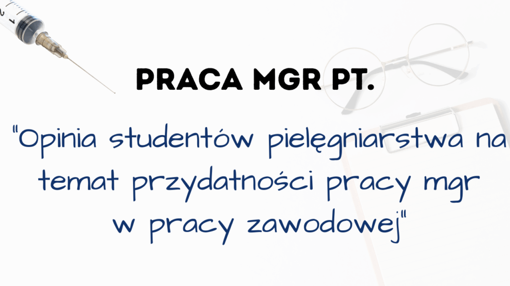 praca magisterska pielęgniarstwo tematy