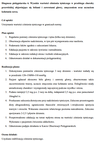 Proces pielęgnowania pacjenta z nadciśnieniem tętniczym - obrazek 2